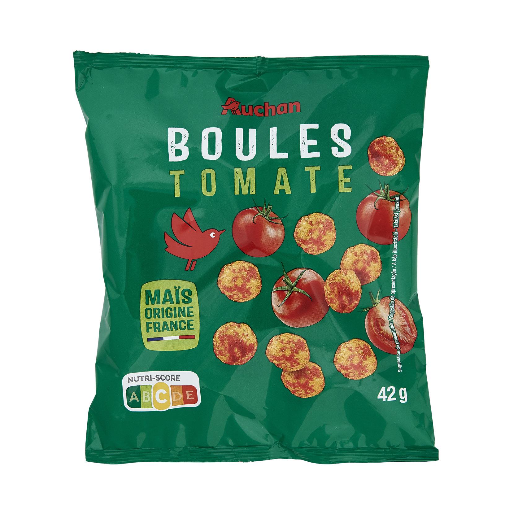 Voir la diapositive 3 : AUCHAN Biscuits soufflés à la tomate 42g