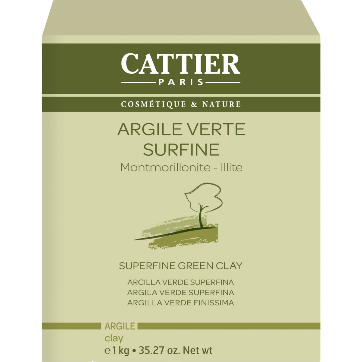 CATTIER Argile Verte Surfine 1kg