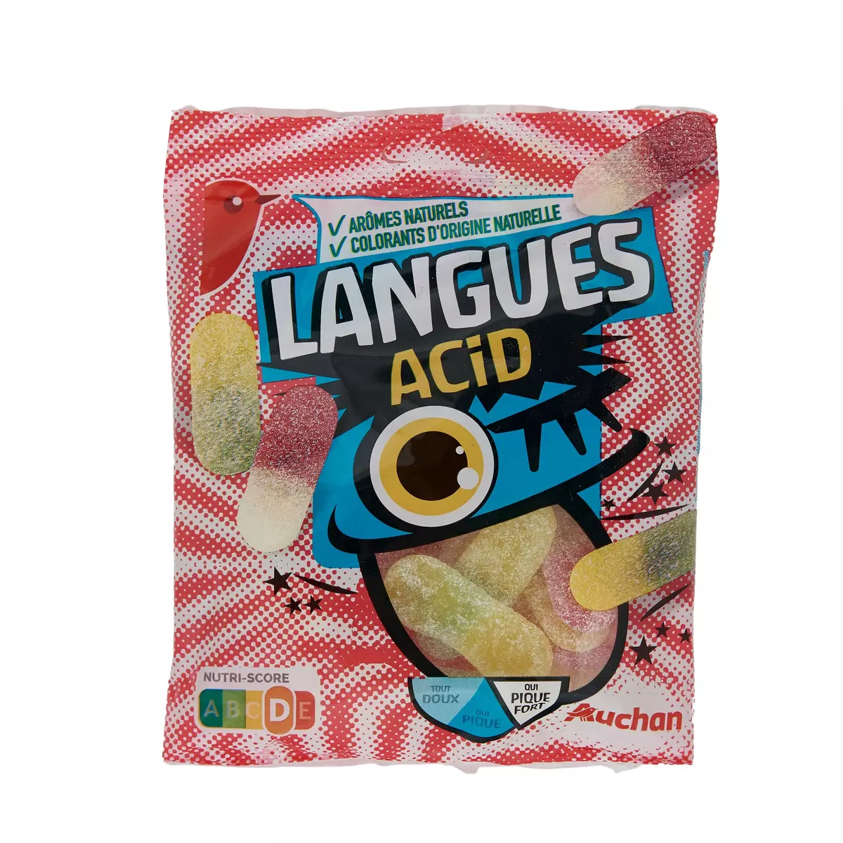 AUCHAN Langues acid++ bonbons piquants 200g