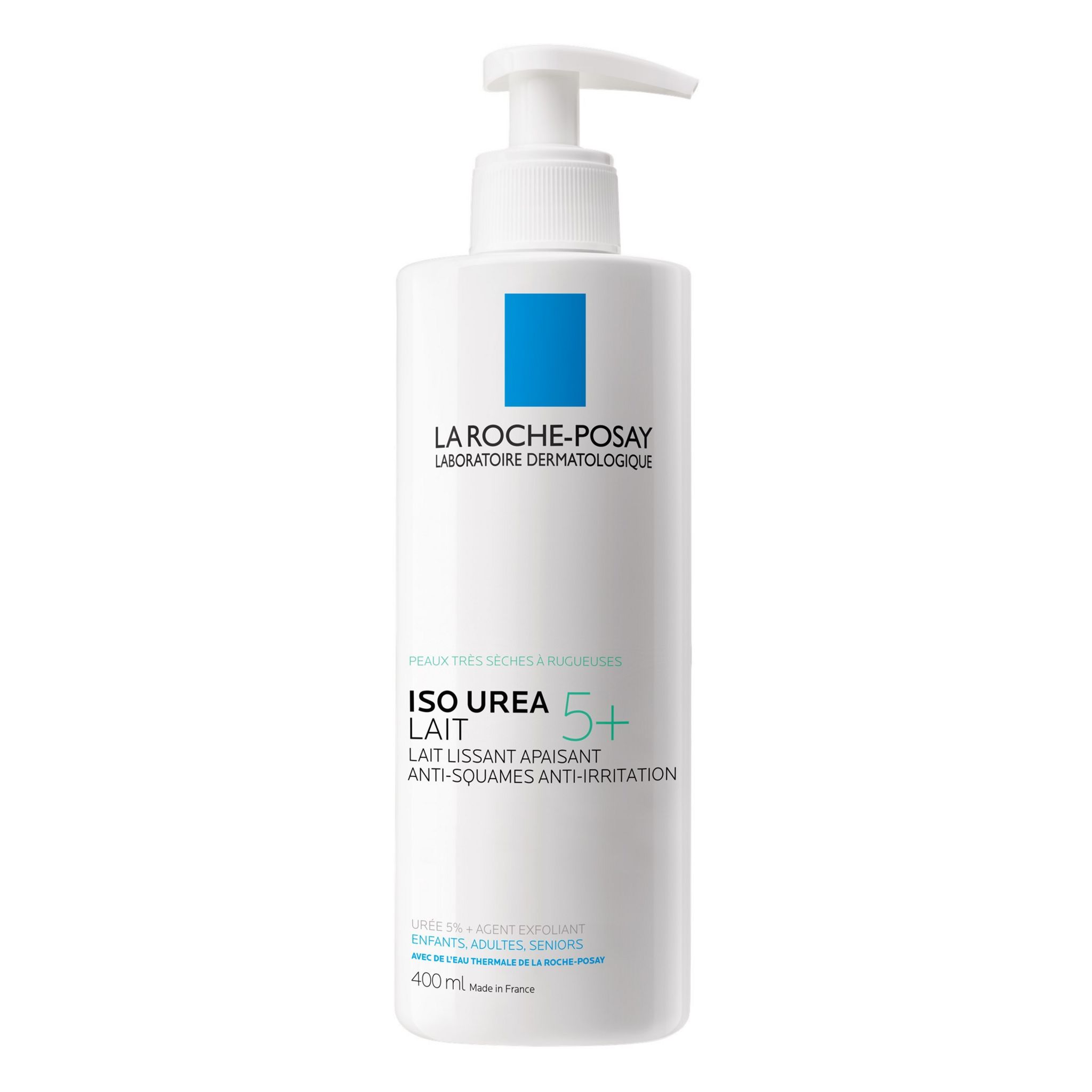 LA ROCHE POSAY Iso Urea 5+ Lait lissant apaisant anti-squames anti-irritants peaux très sèches à rugeuses 400ml