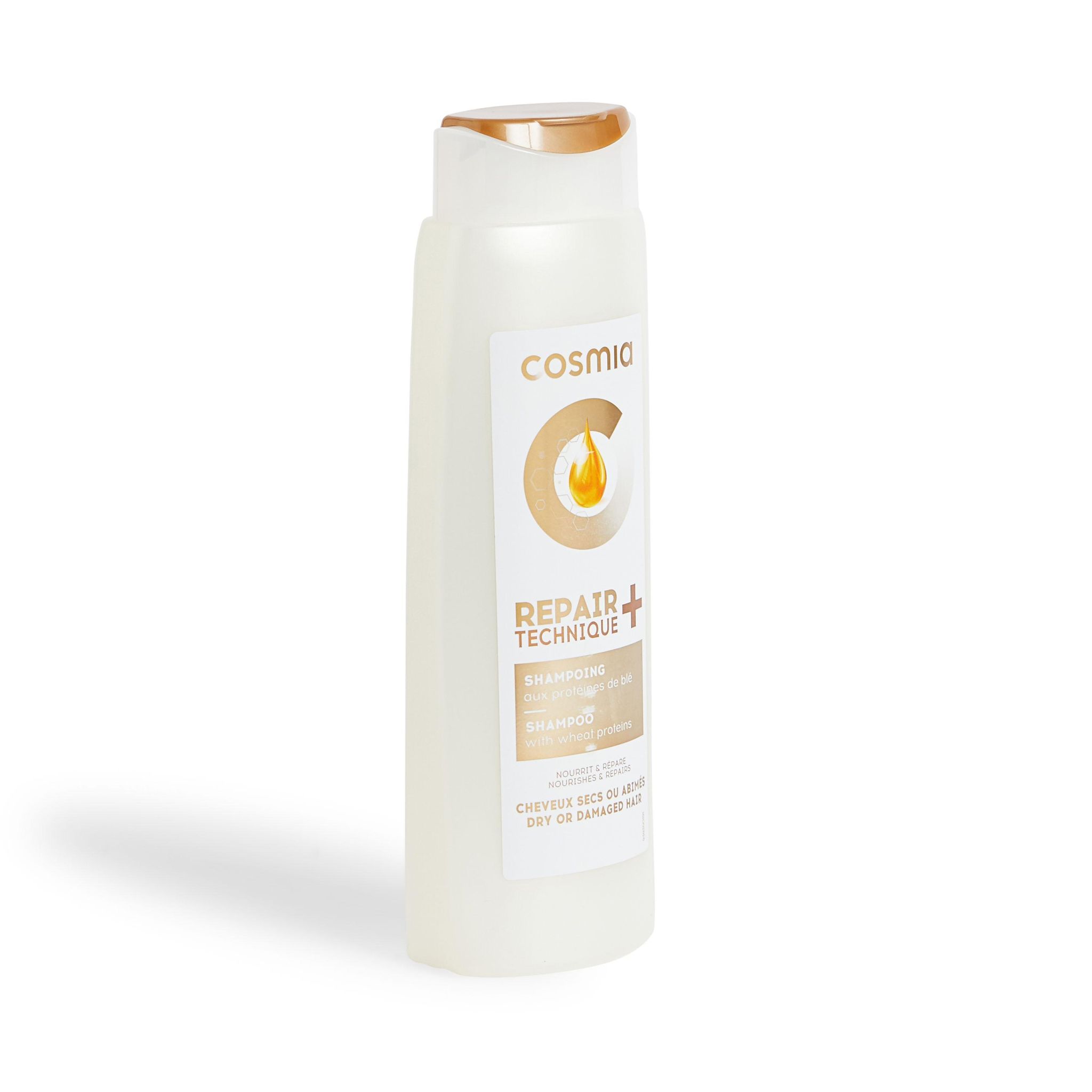 Voir la diapositive 3 : COSMIA Shampoing repair+ aux protéines de blé 400ml