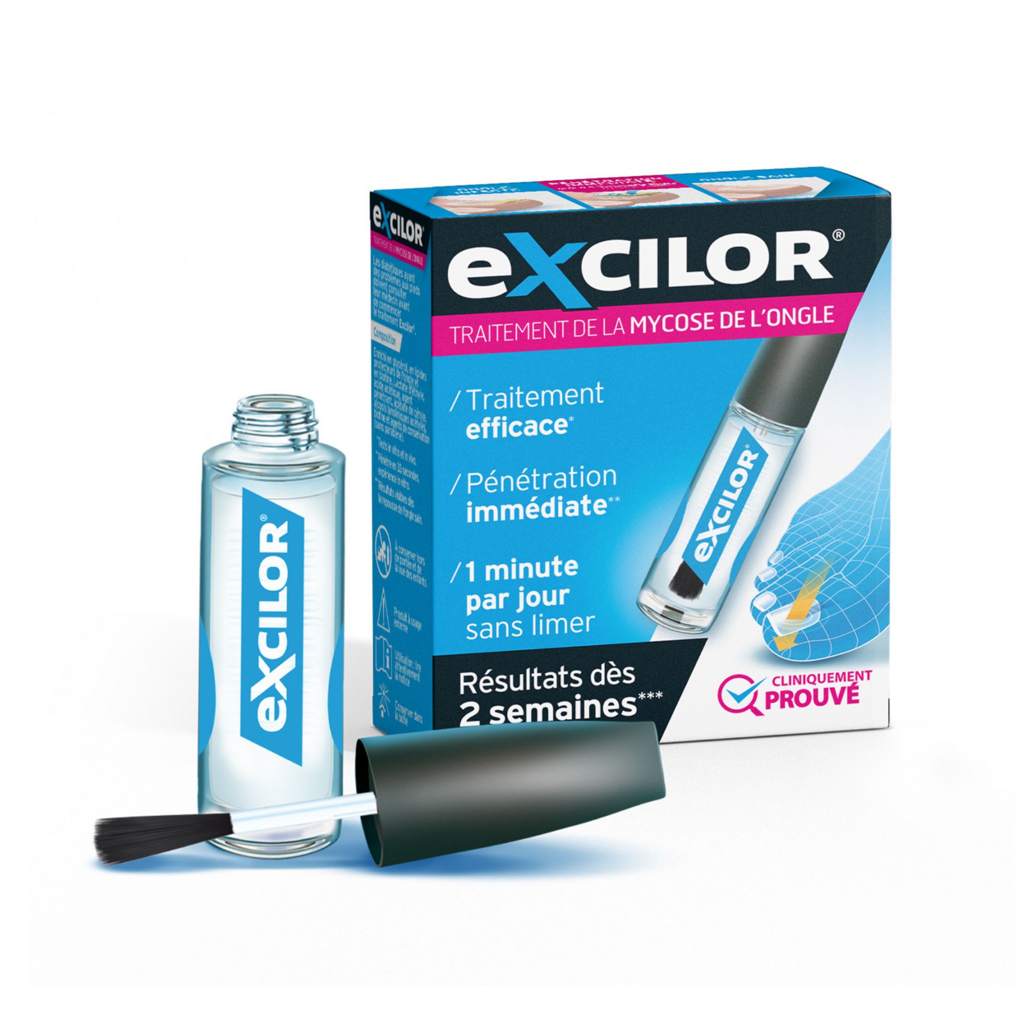 EXCILOR Traitement de la mycose de l'ongle 3.3ml