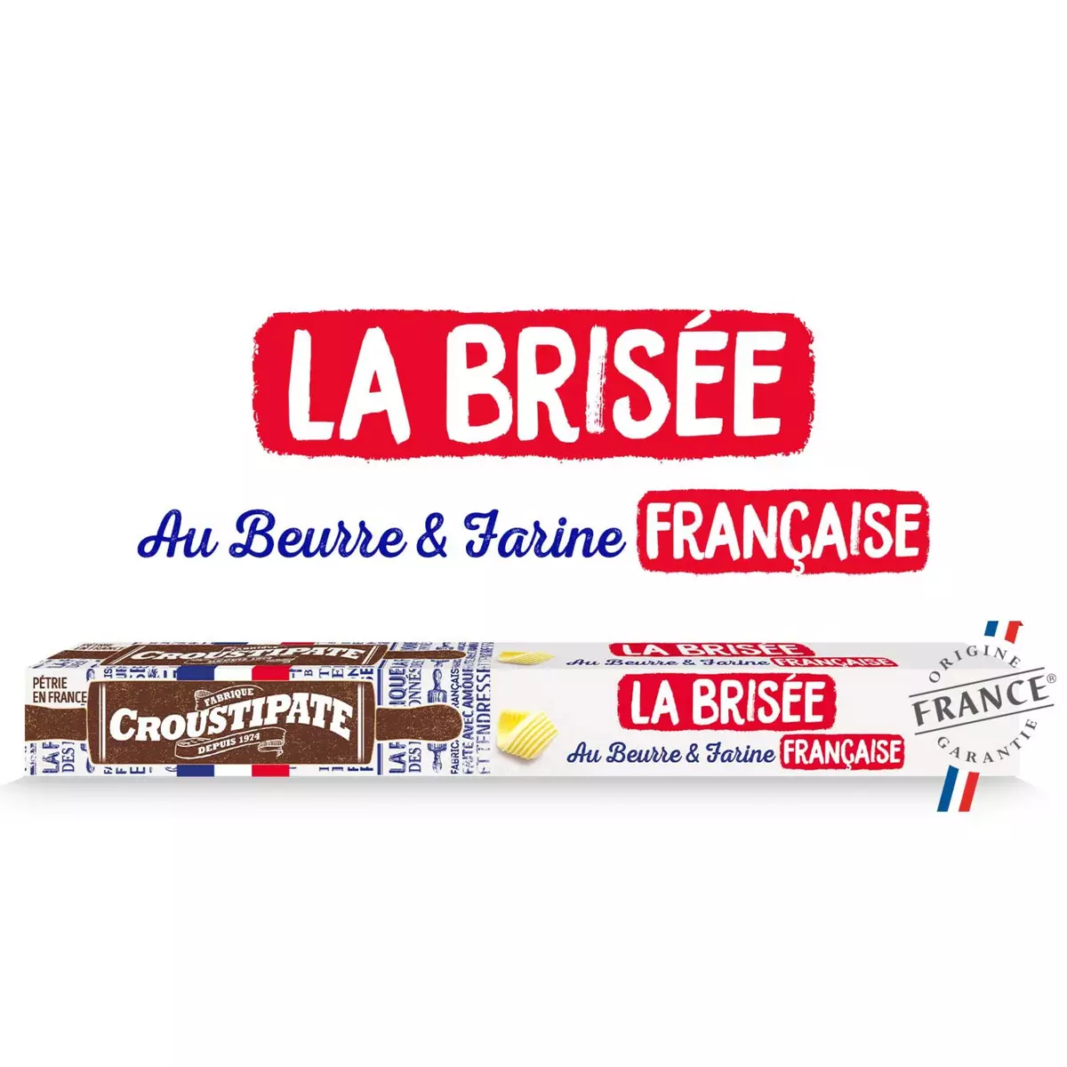 CROUSTIPATE Pâte brisée beurre et farine Française 230g