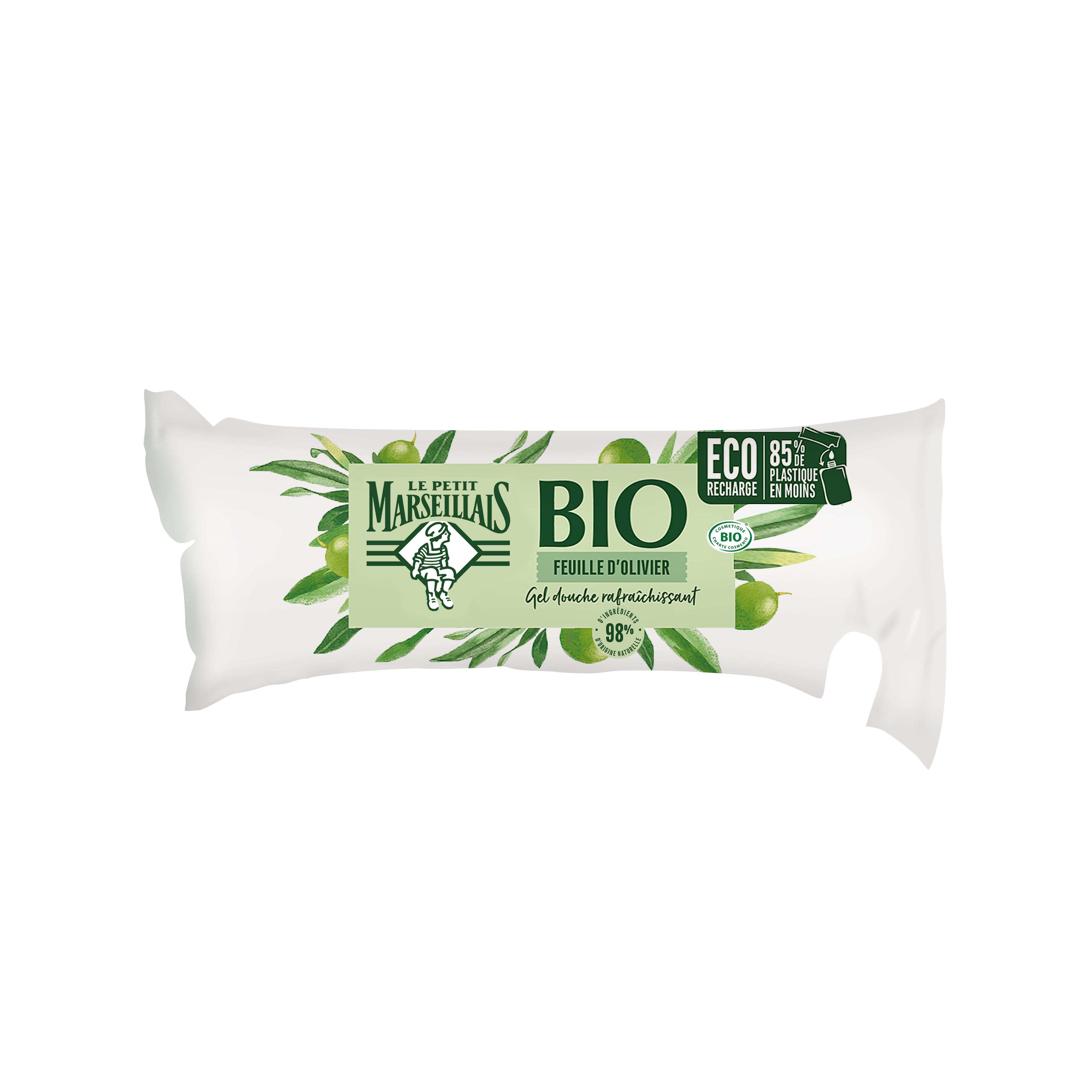 Voir la diapositive 2 : LE PETIT MARSEILLAIS Recharge gel douche bio feuille d'olivier 250ml