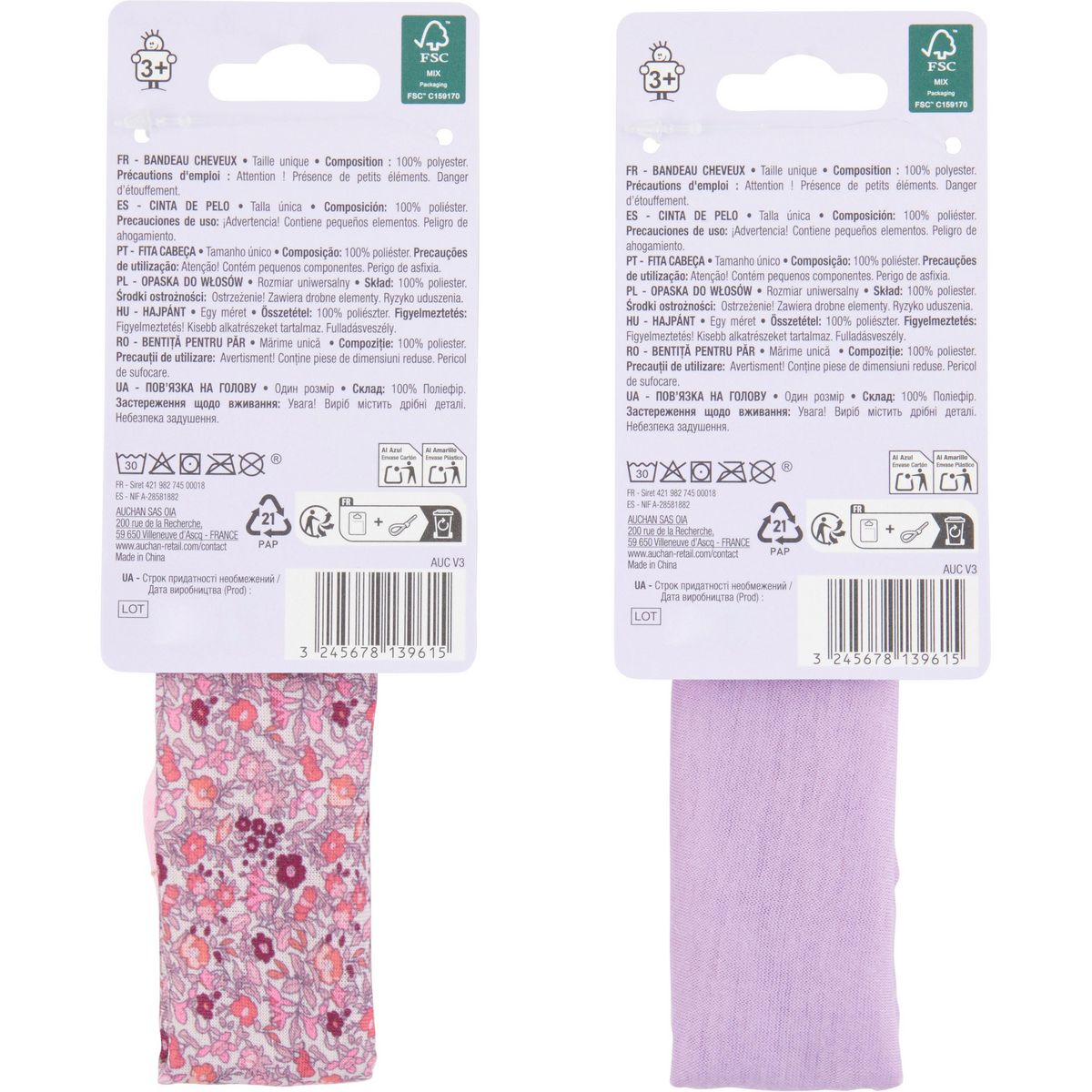 COSMIA Bandeau cheveux enfant x1