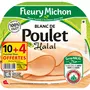 FLEURY MICHON Blanc de poulet halal tranches fines 10+4 offertes 420g