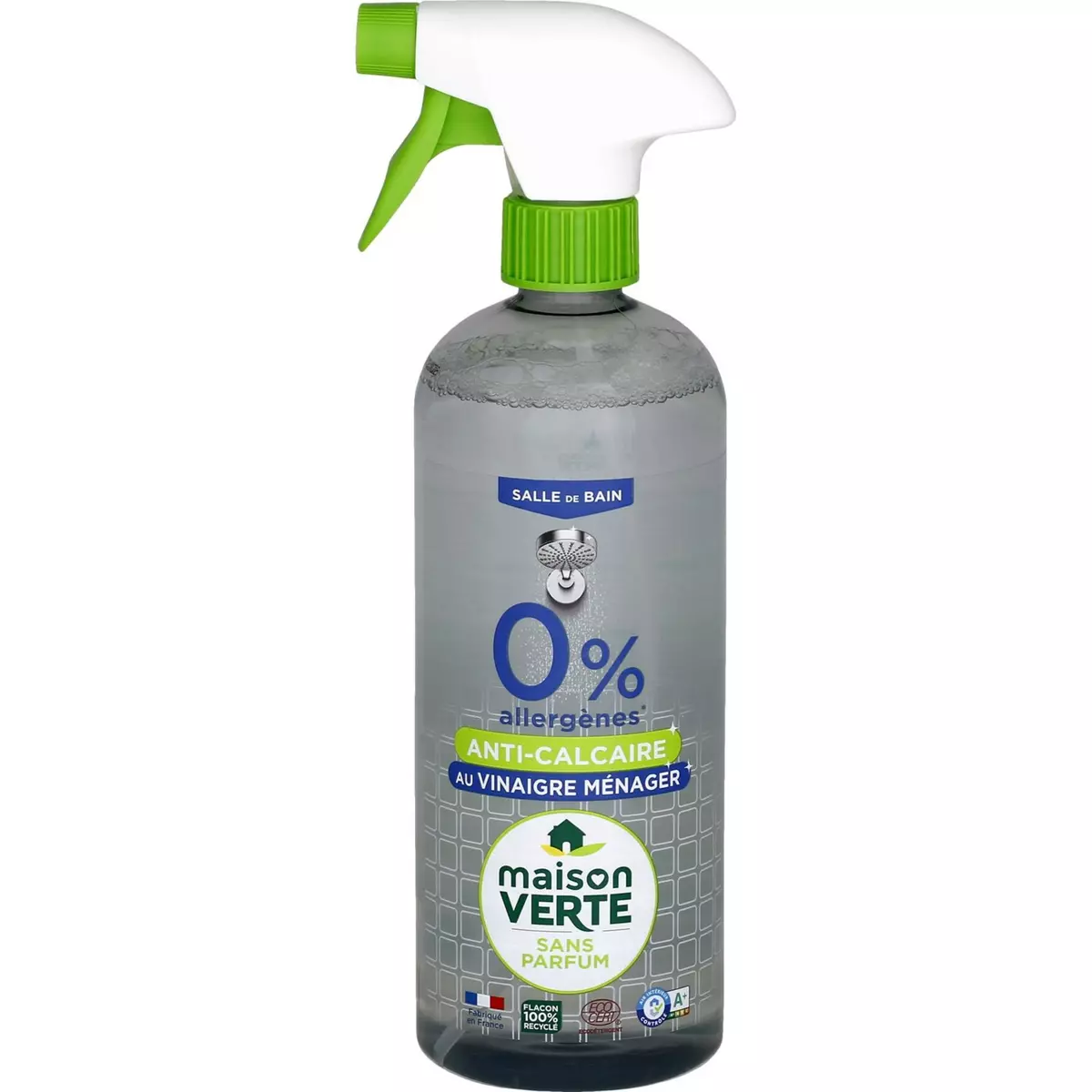 MAISON VERTE Spray anti-calcaire au vinaigre 0% allergènes 750ml
