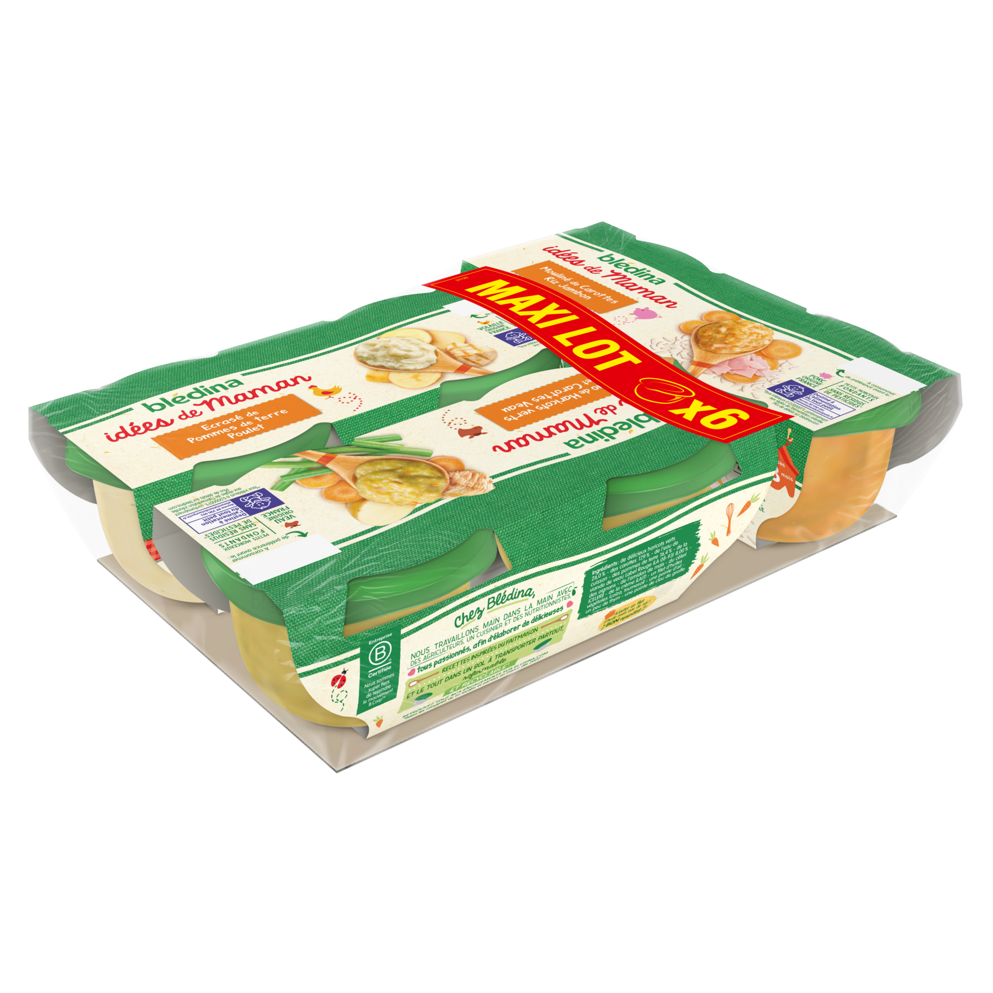 Blédina Idées De Maman - 4 Bols De 200g (2 Légumes Saumon + 2 Mousseline Panais Poisson) - Dès 8 Mois - 7