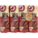 AUCHAN Biscuit fourré ronds goût tout chocolat 4x300g