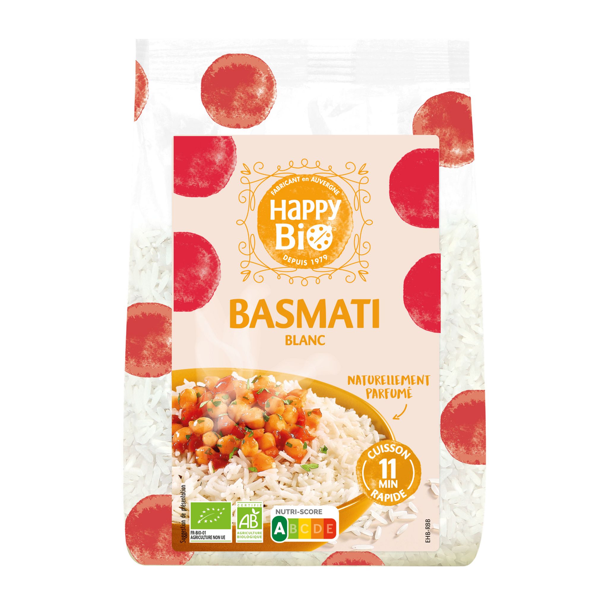 HAPPY BIO Riz basmati 500g pas cher - Auchan.fr