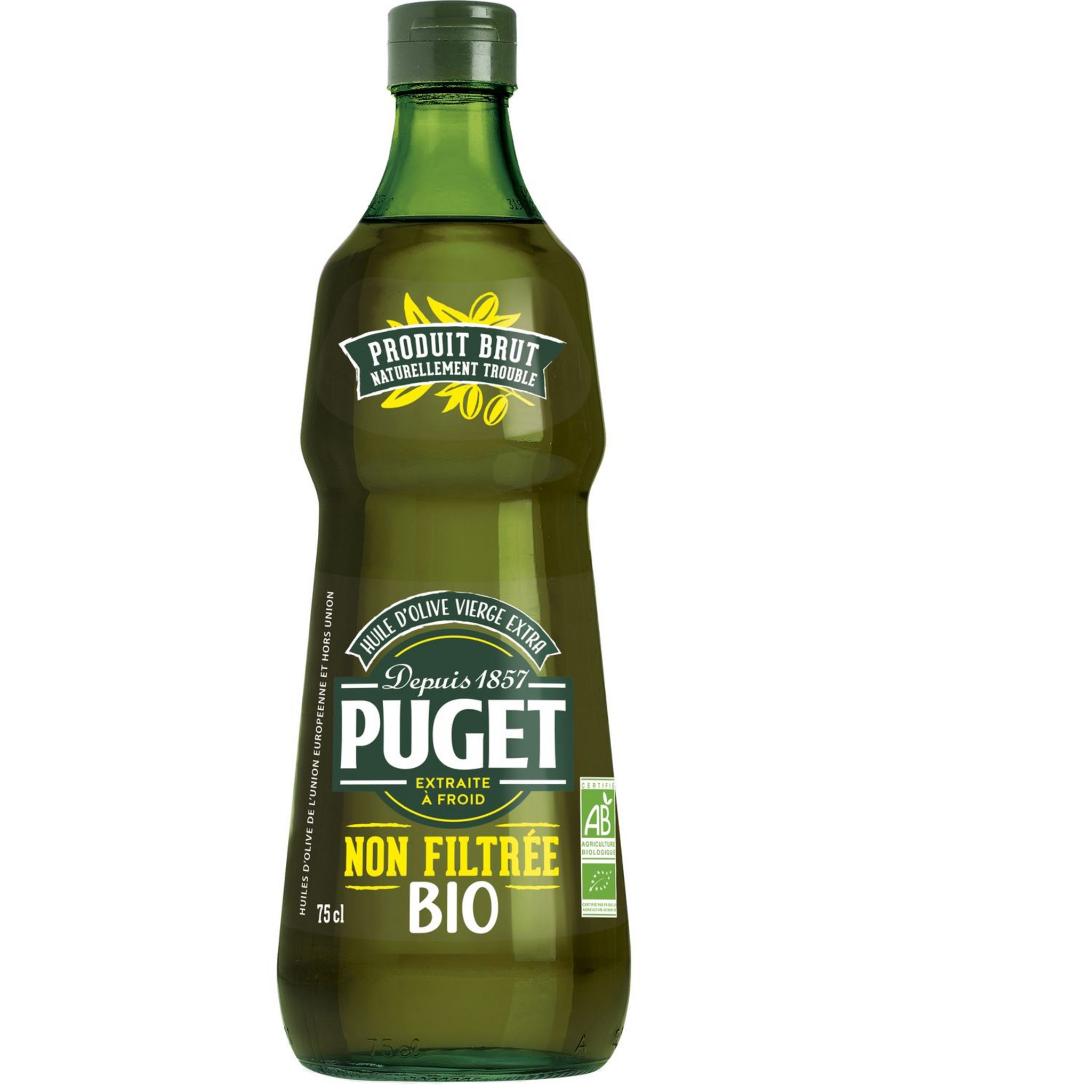 PUGET Huile d'olive vierge extra bio non filtrée 75cl
