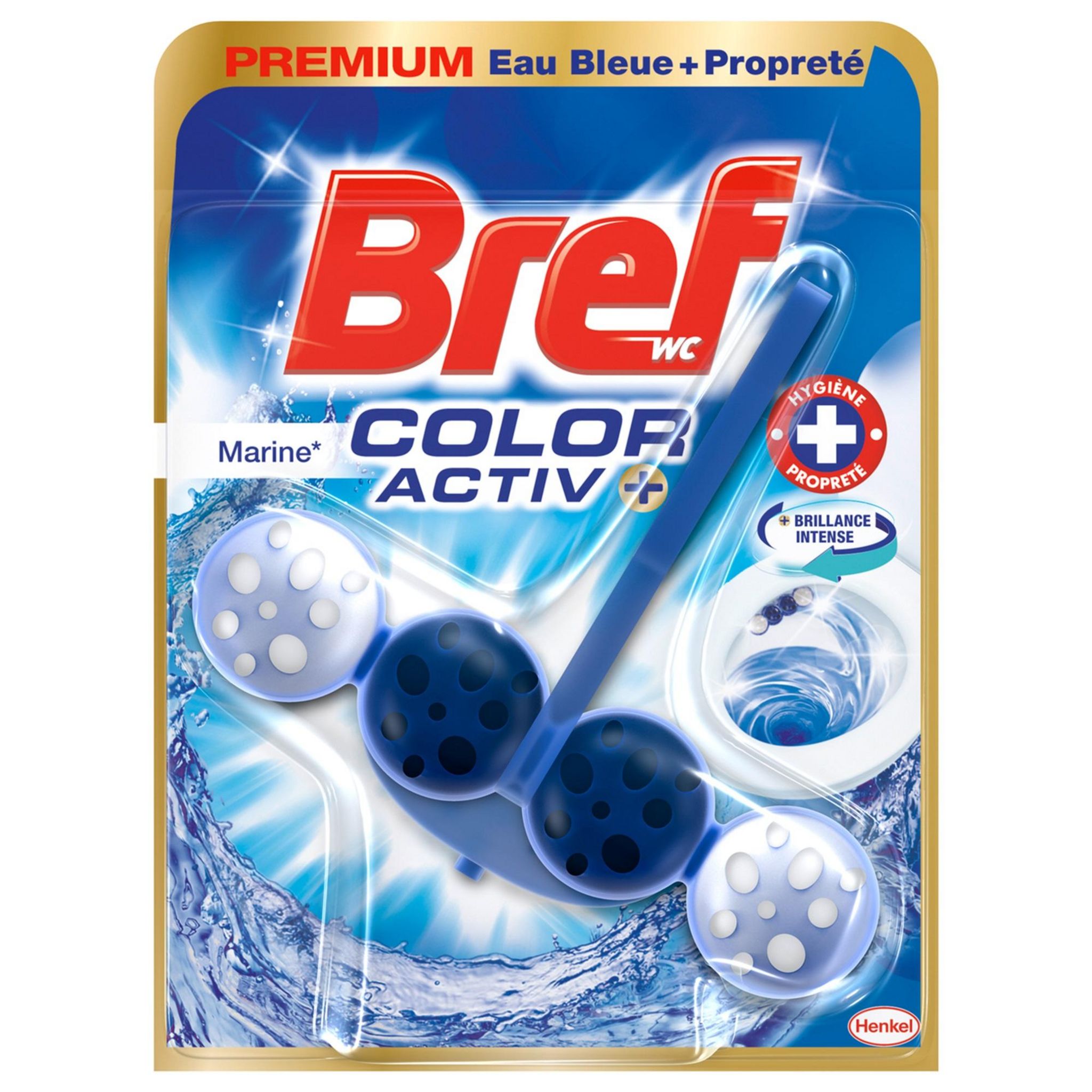 Voir la diapositive 2 : BREF WC Bloc WC marine eau bleue 1 bloc