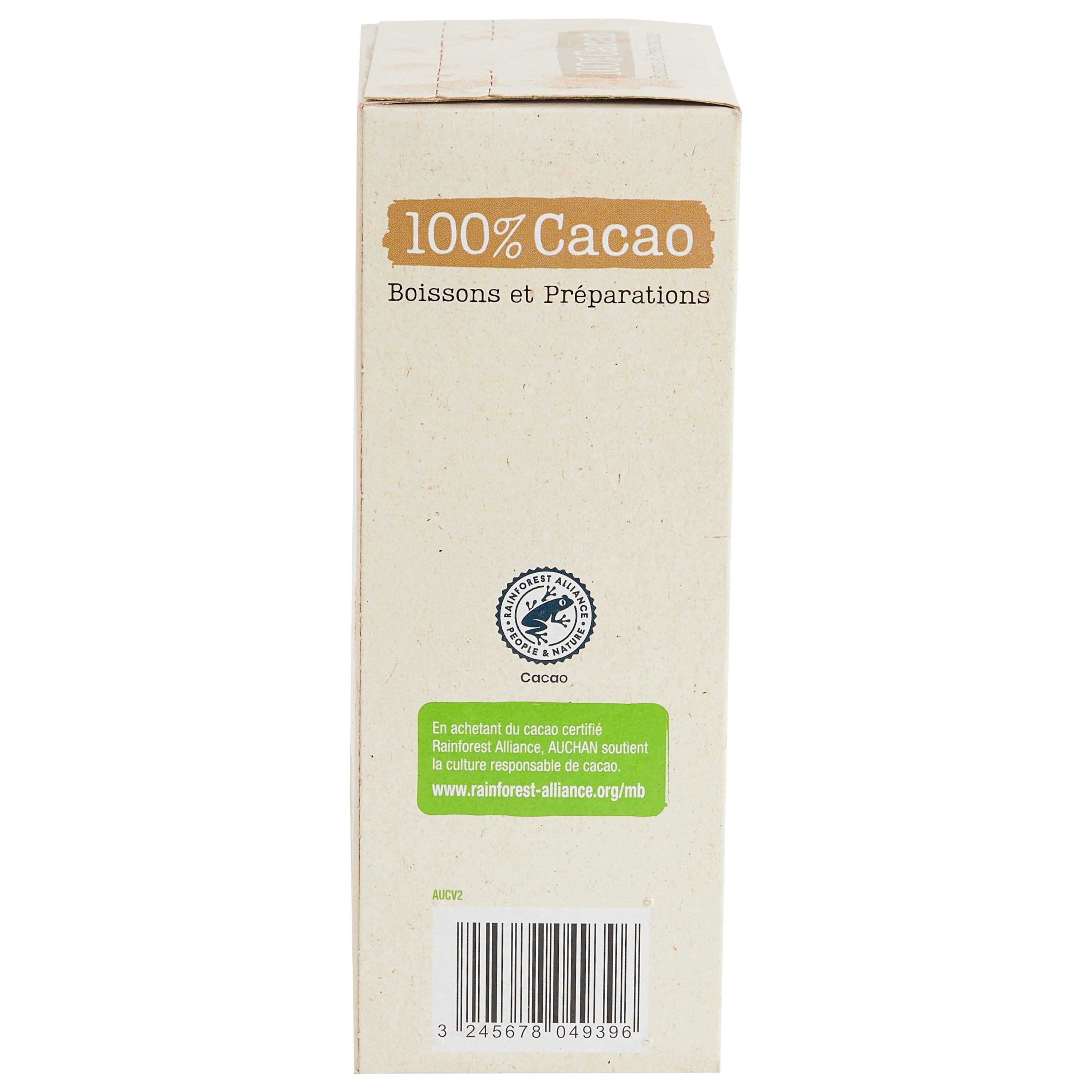 Voir la diapositive 3 : AUCHAN BIO Chocolat en poudre 100% cacao 250g