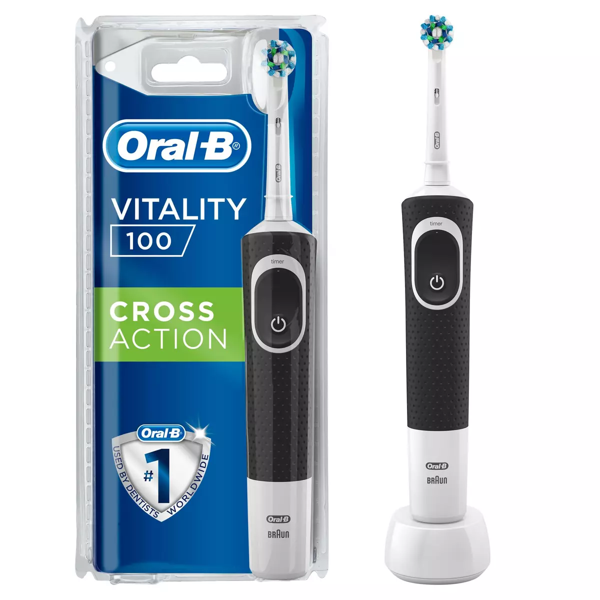 ORAL-B Brosse à dents électrique vitality 100 cross action 1 brosse