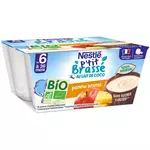 Nestlé NESTLE P'tit brassé dessert lait de coco pomme ananas bio dès 6 mois
