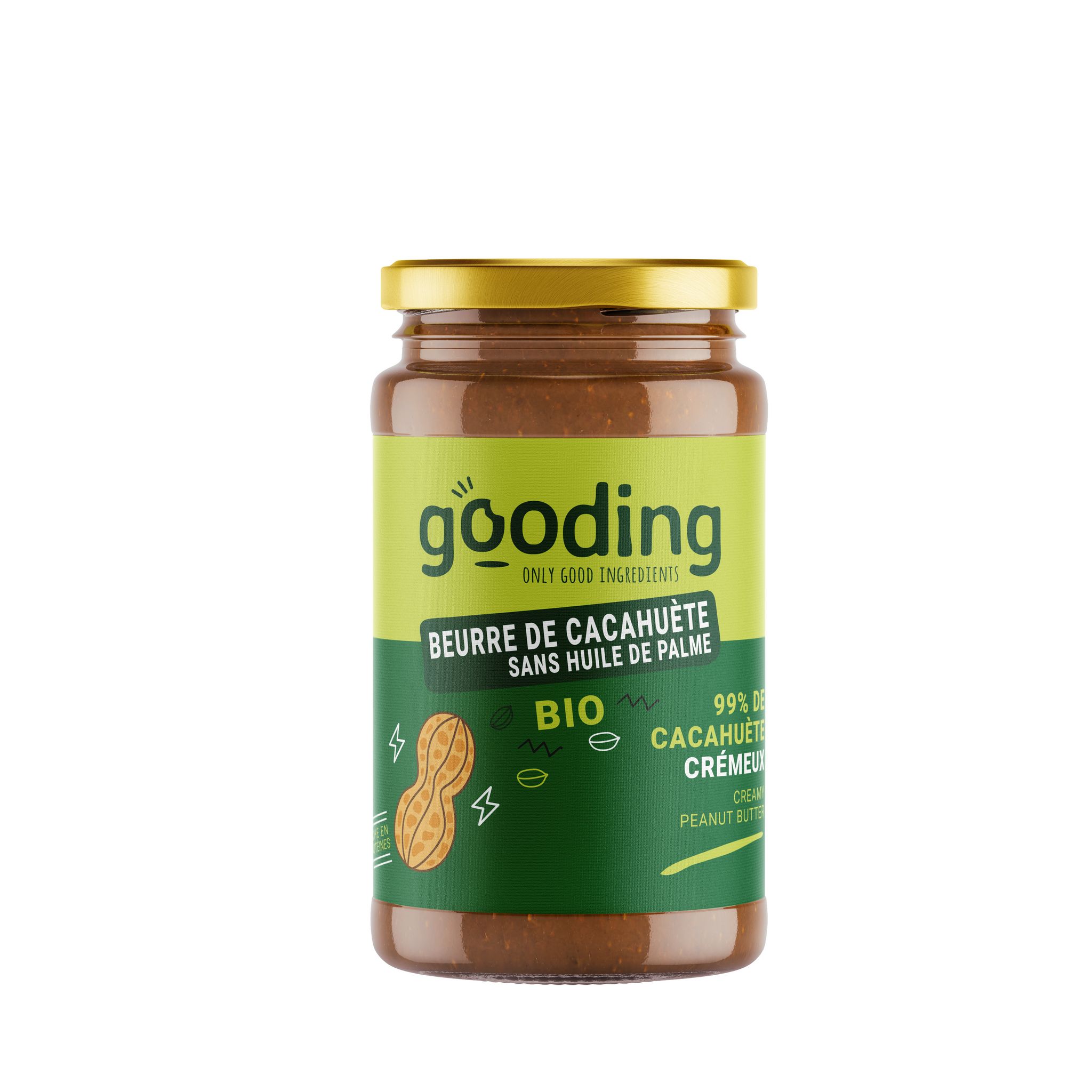 GOODING Beurre de cacahuète bio sans huile de palme 340g
