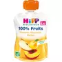 HIPP Gourde dessert 100% fruits pomme mirabelle pêche bio dès 4 mois 90g