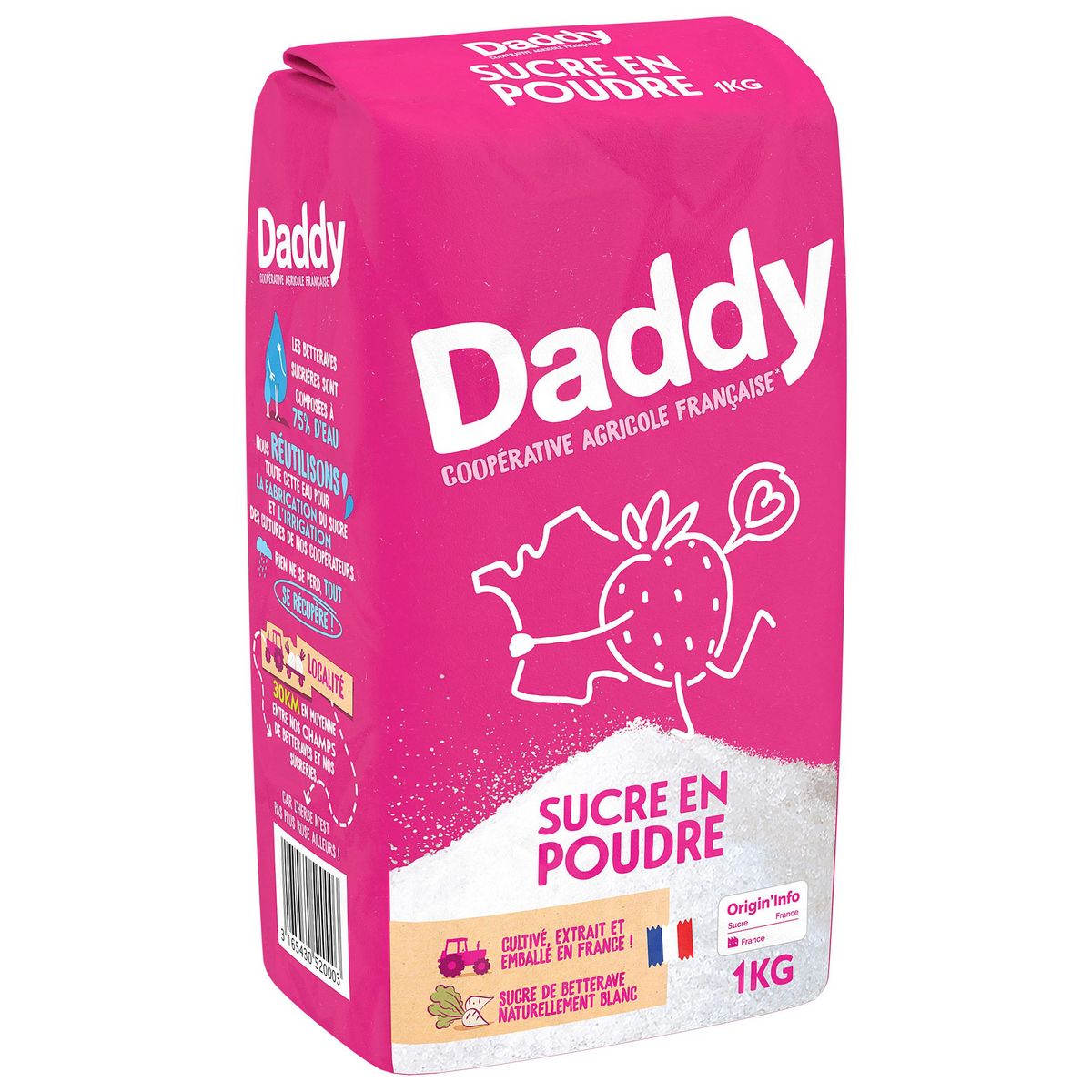 DADDY Sucre en poudre semoule 1kg