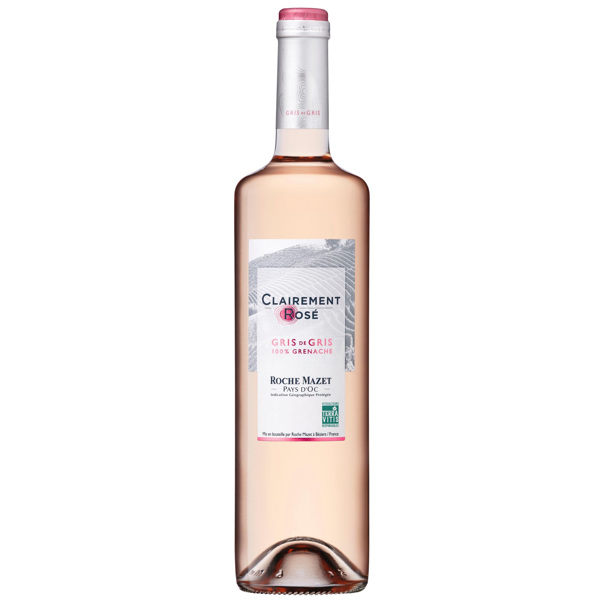 Voir la diapositive 2 : IGP Pays d'Oc Clairement Gris de Gris rosé 75cl