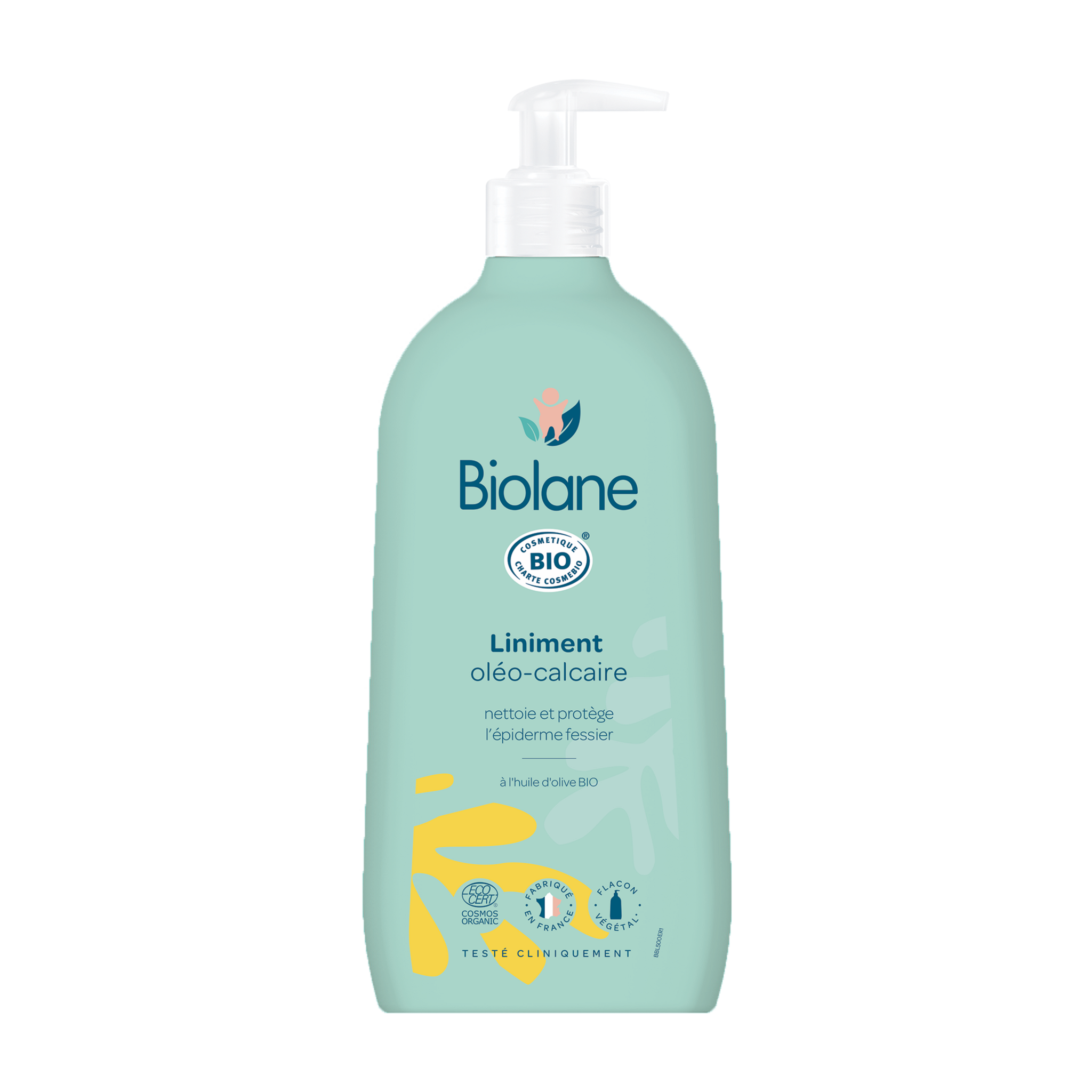 Voir la diapositive 2 : BIOLANE Liniment oléo-calcaire à l'huile d'olive bio 500ml