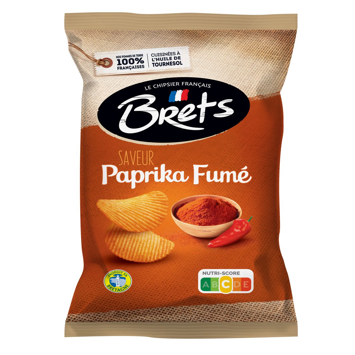 BRETS Chips ondulées saveur paprika fumé  125g
