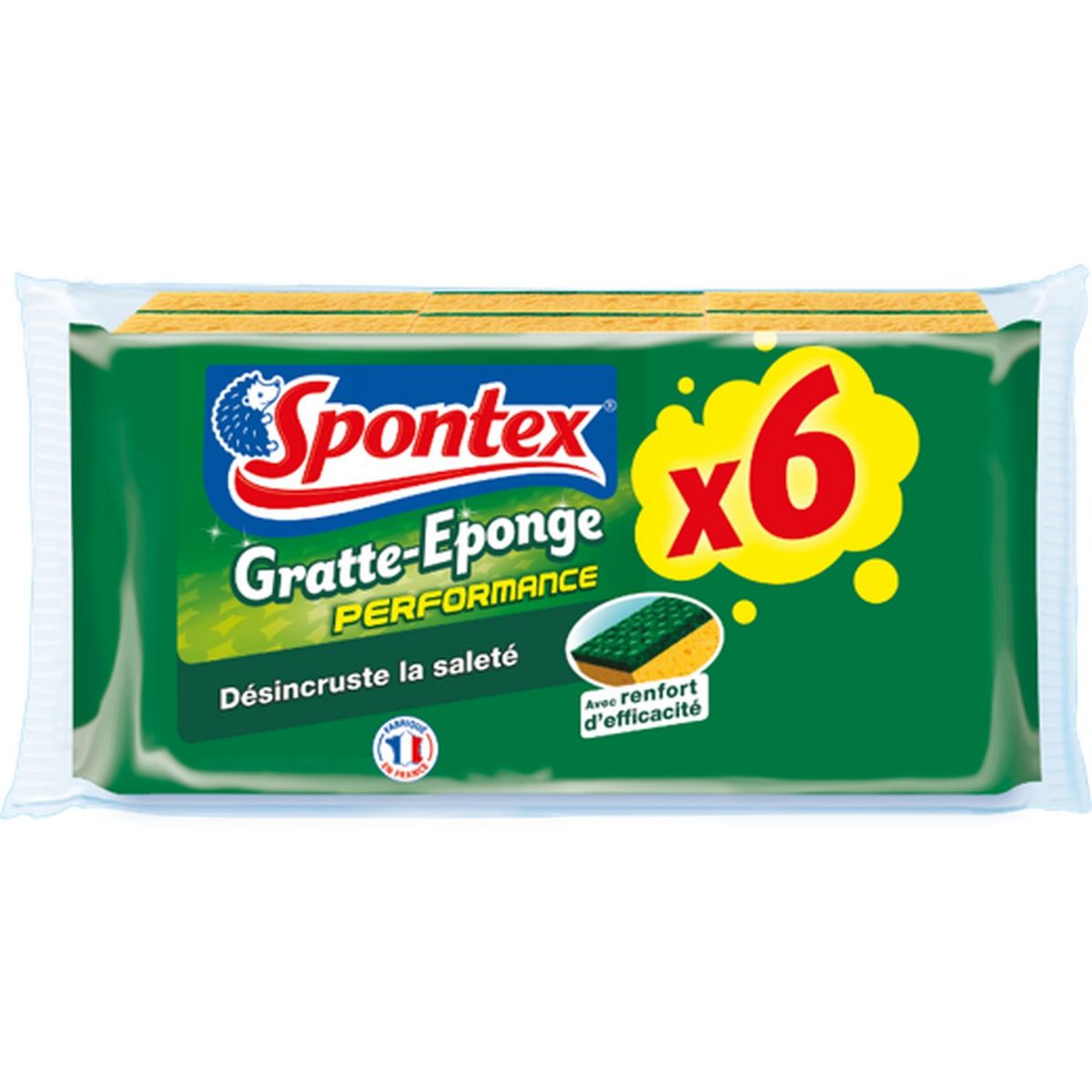 SPONTEX Gratte-Eponges performance 6 pièces