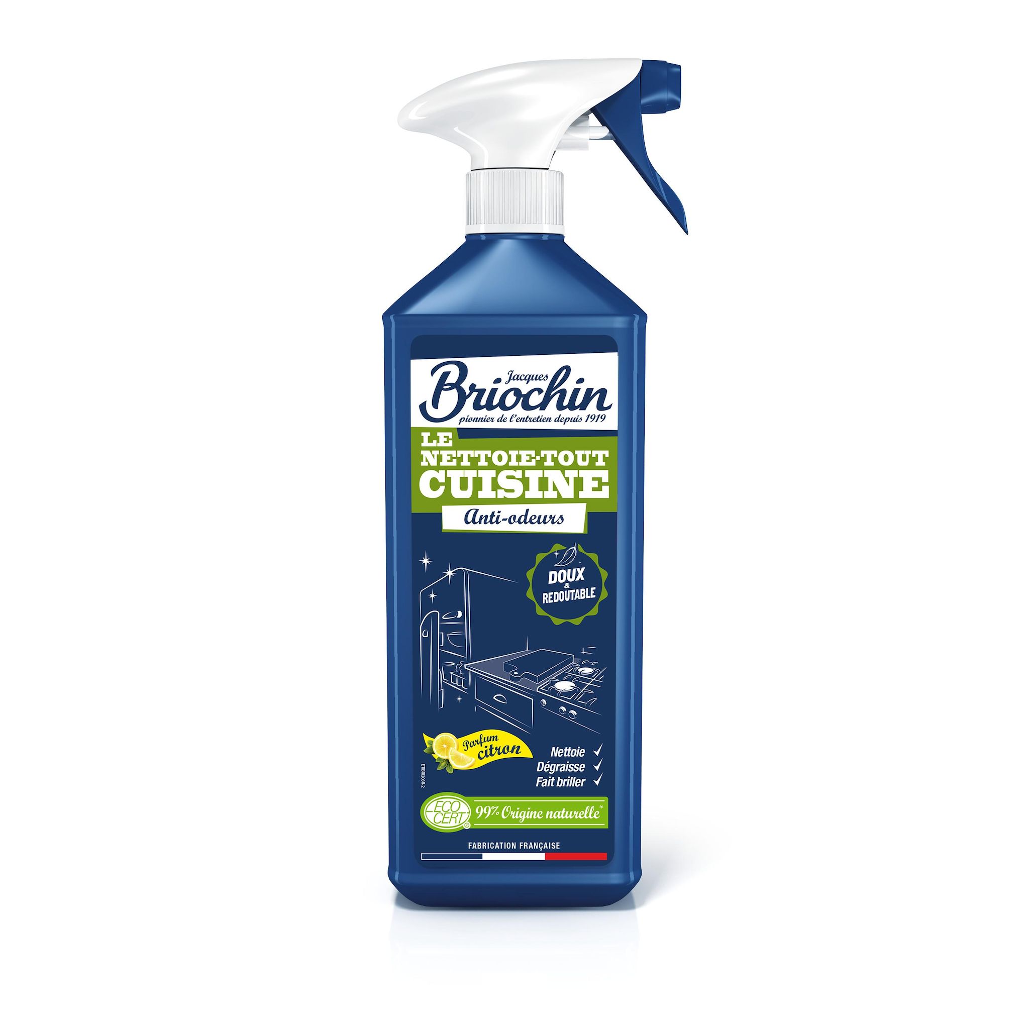 Voir la diapositive 2 : BRIOCHIN Nettoyant tout cuisine anti-odeur ultra dégraissant 750ml
