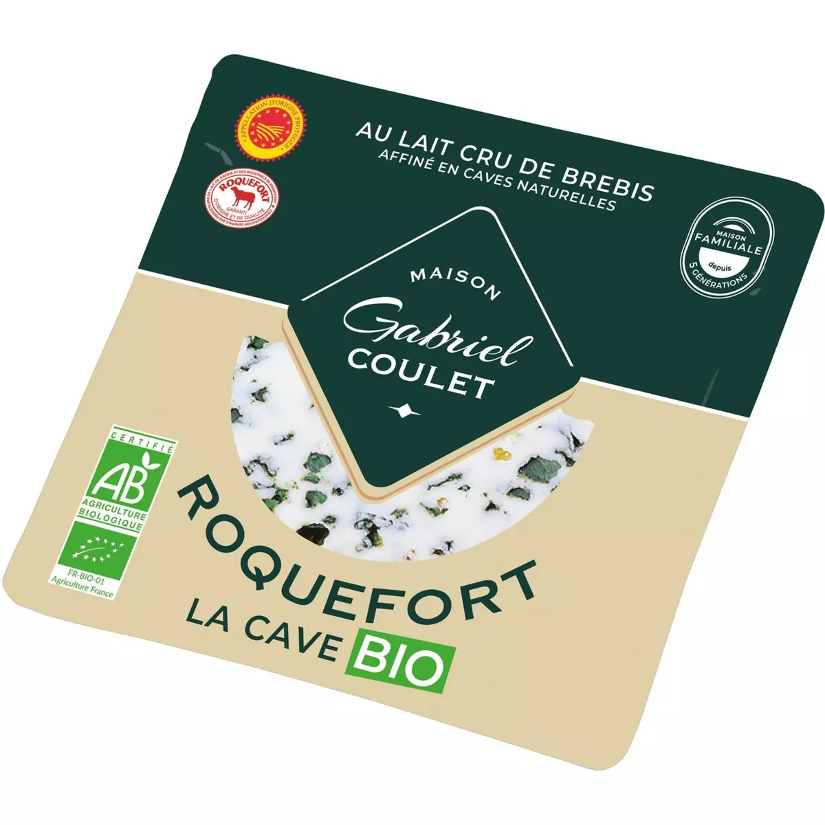 GABRIEL COULET Roquefort AOP Bio au lait cru de brebis 100g