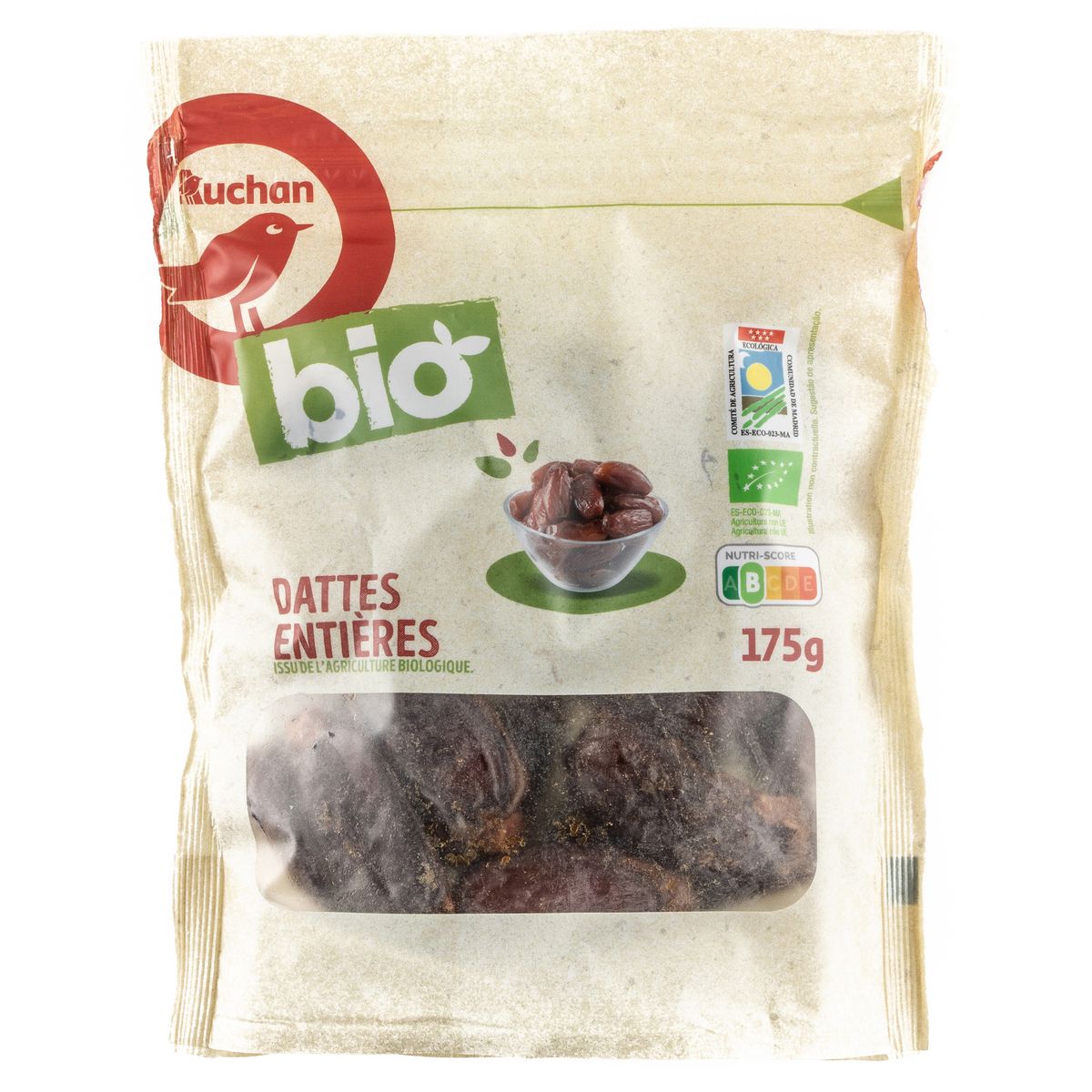 AUCHAN BIO Dattes entières 175g