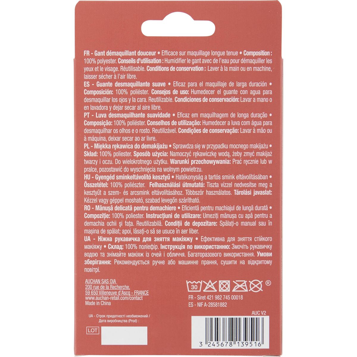 COSMIA Gant démaquillant 1 gant