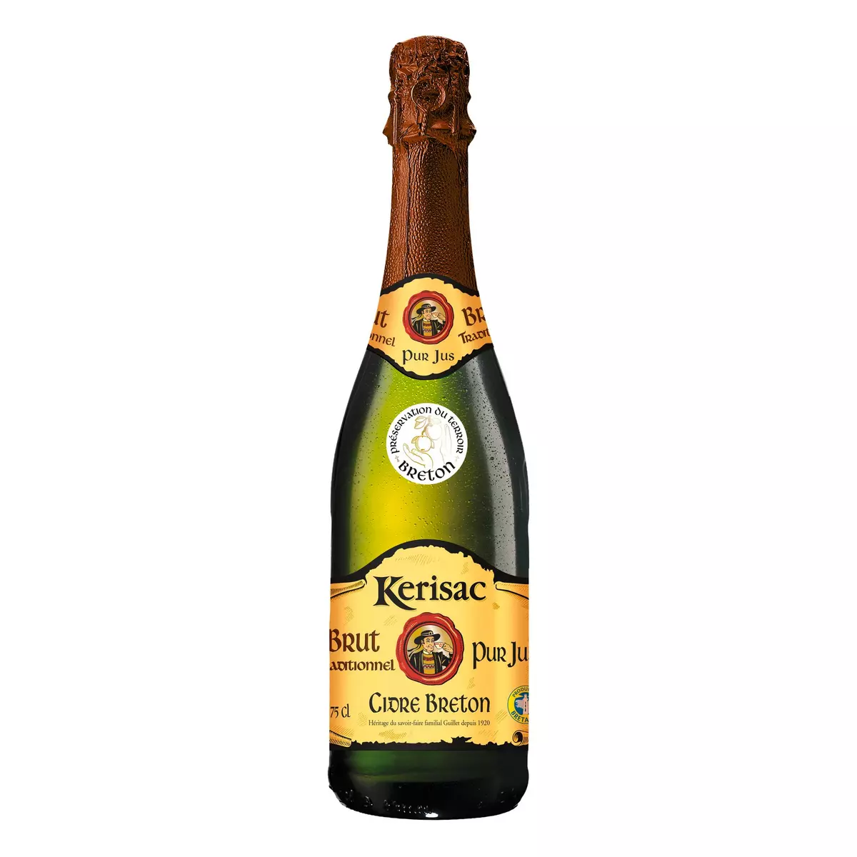 KERISAC Cidre breton brut traditionnel pur jus 6% 75cl