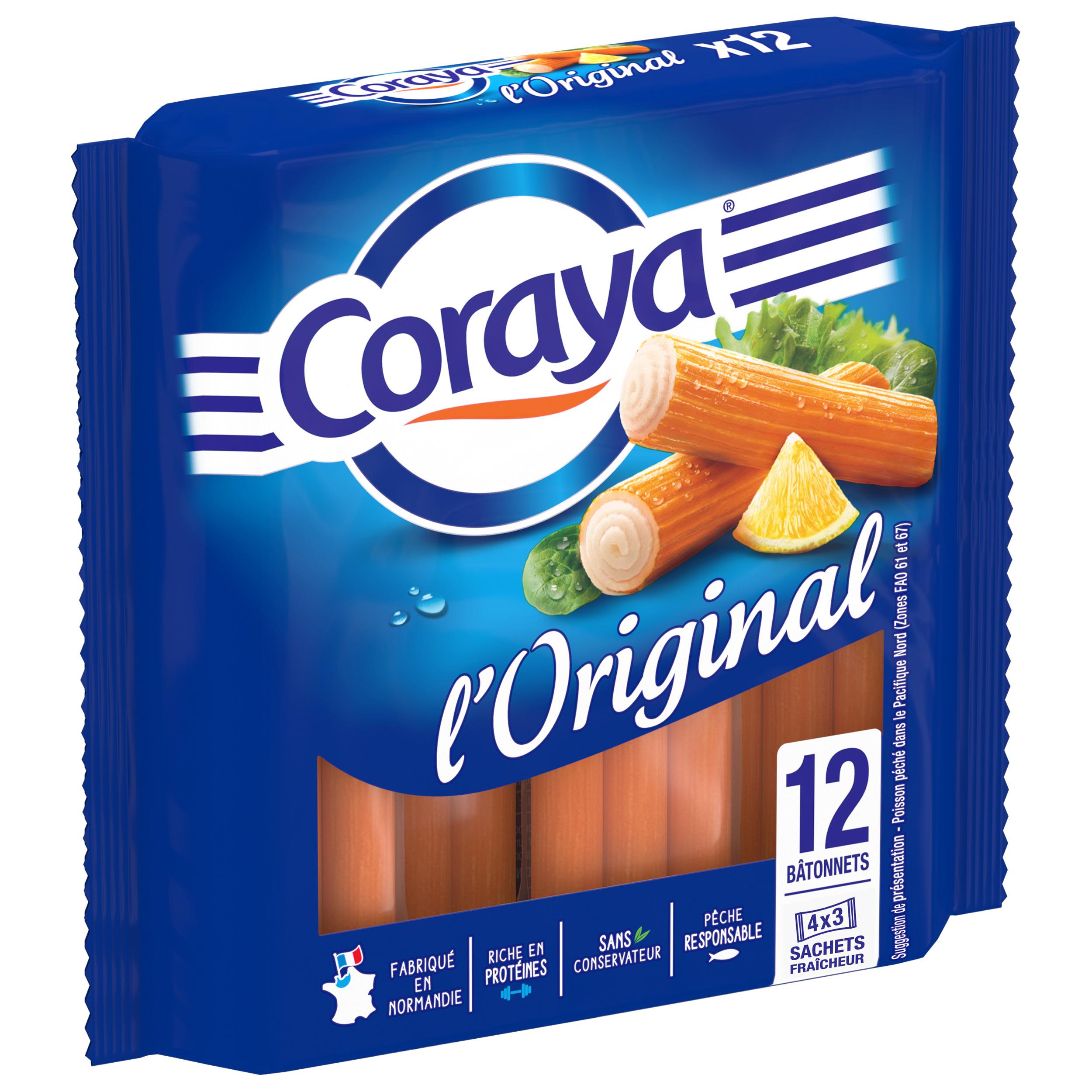 CORAYA Bâtonnets de surimi l'original 12 pièces 180g