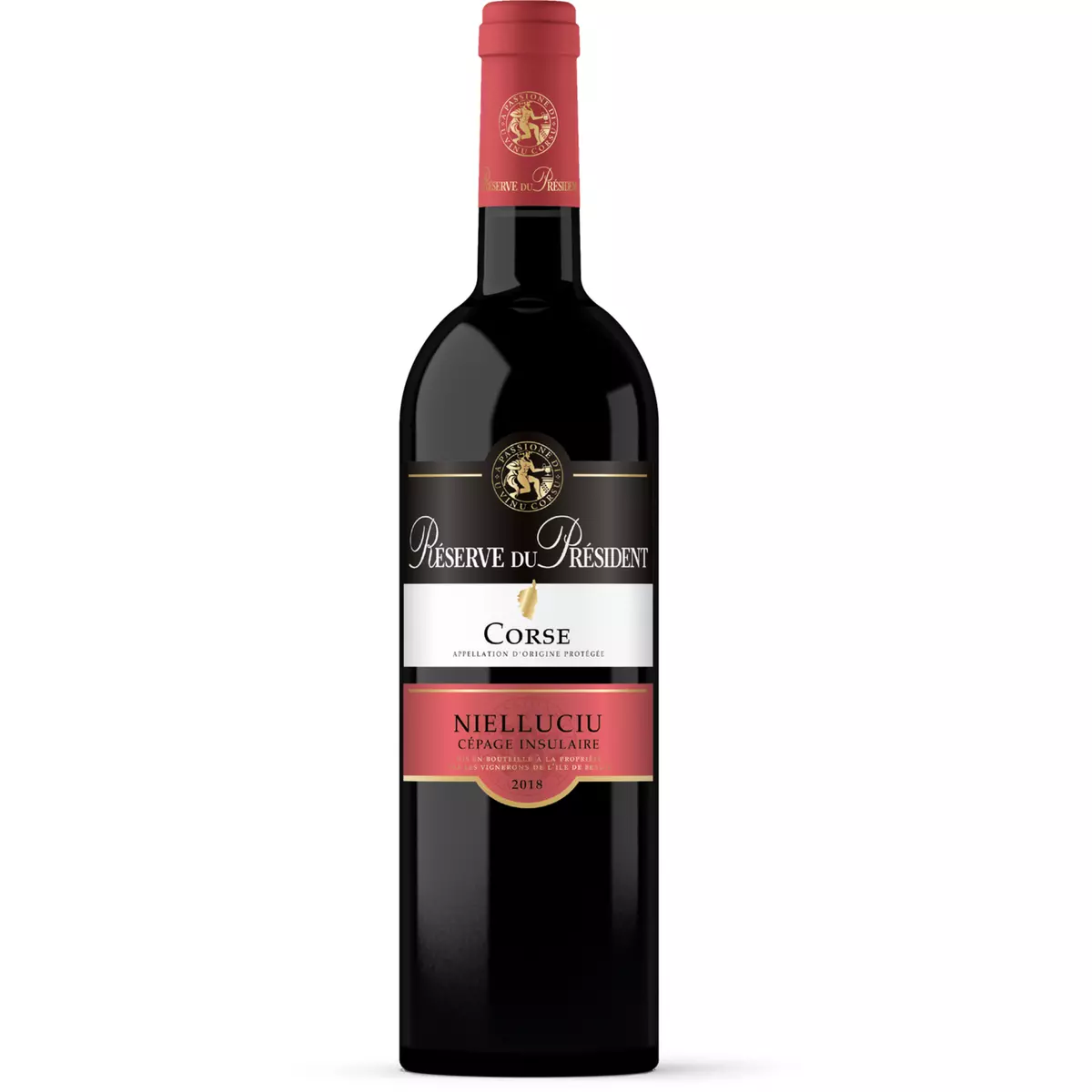 Vin rouge AOP Corse Niellucciu réserve du président 75cl