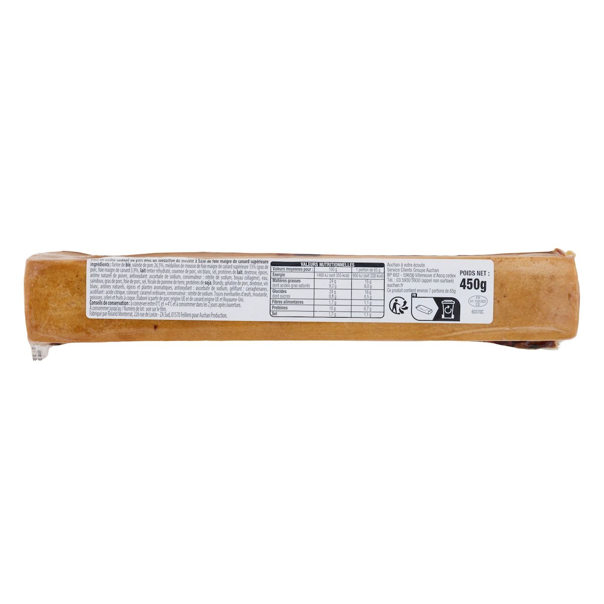 AUCHAN COLLECTION Pâté en croûte Richelieu 1 pièce 450g