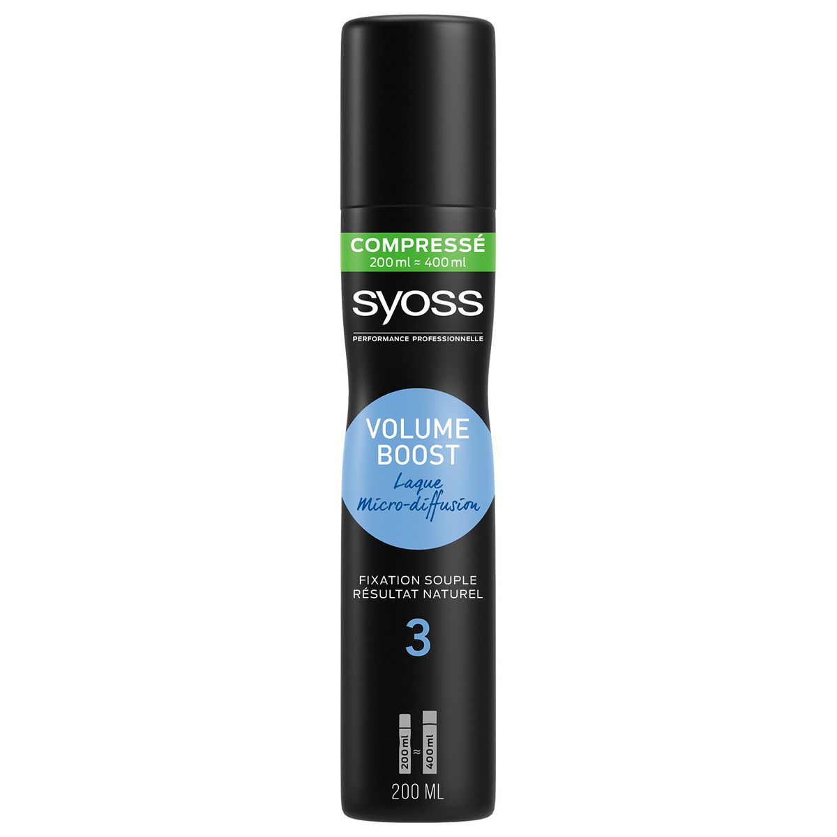 SYOSS Volume Boost Laque compressée fixation souple 200ml