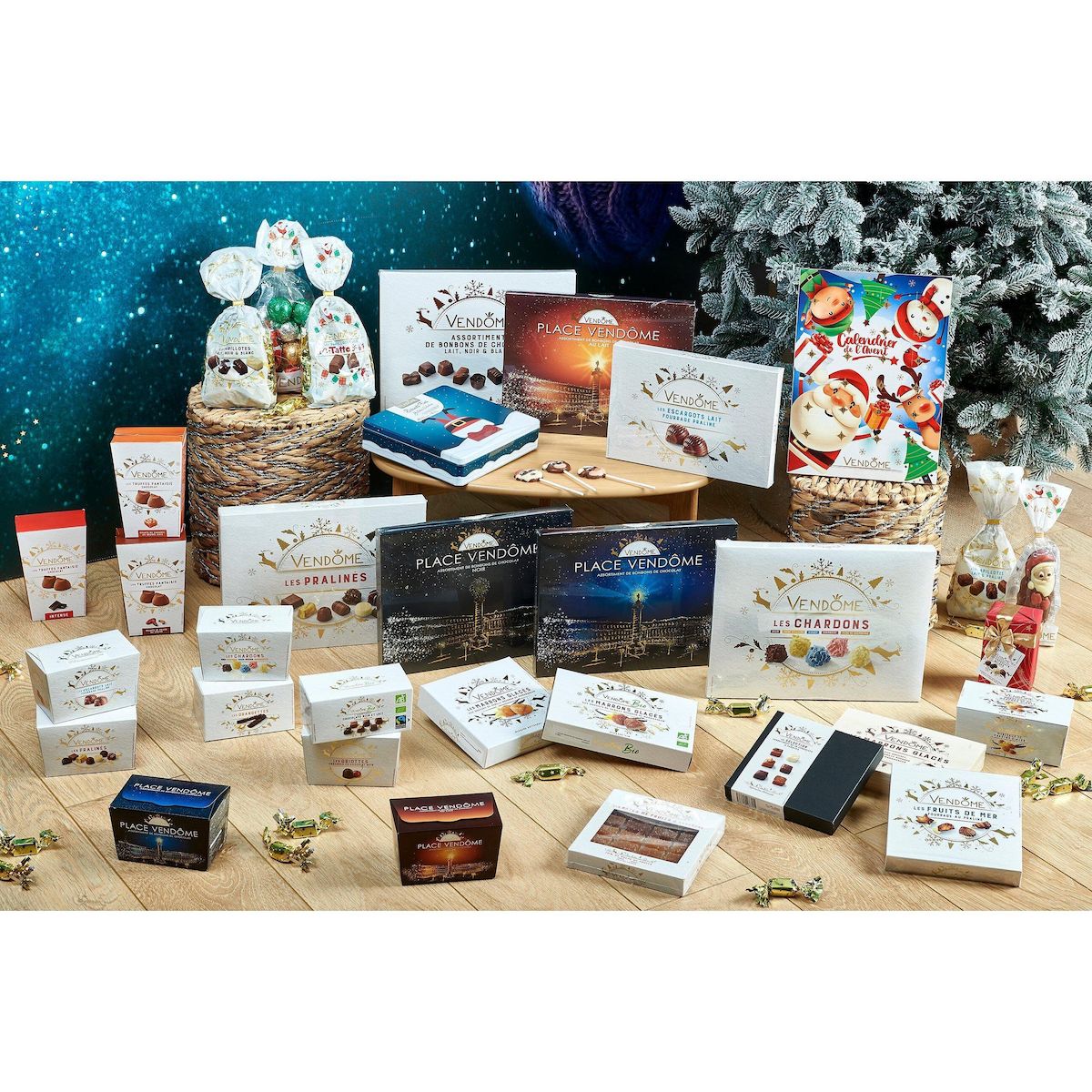 VENDOME Assortiment de chocolats belges en ballotin 14 pièces 190g