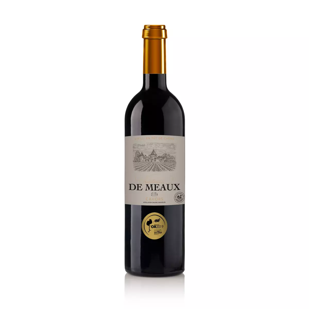 Vin rouge AOP Cahors Château de Meaux HVE 2018 75cl