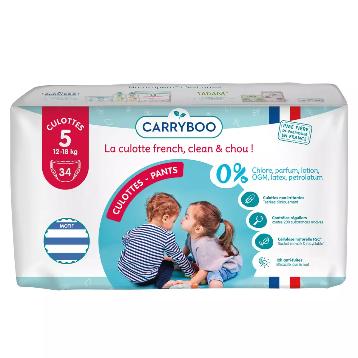 CARRYBOO Couches culottes taille 5 (12-18kg) 12h de protection 34