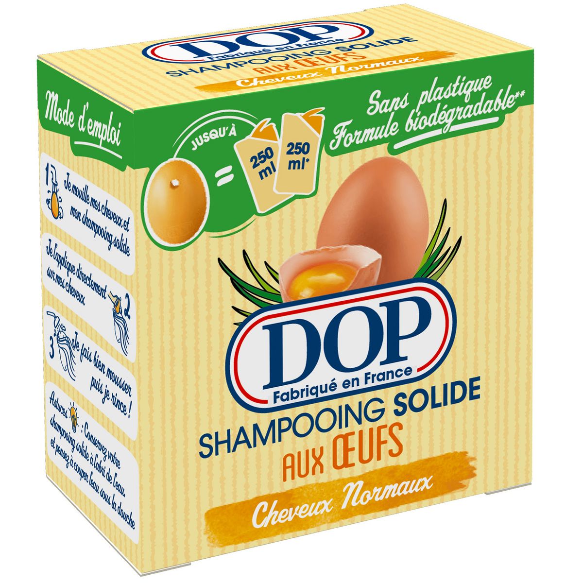 DOP Shampoing solide aux oeufs cheveux normaux 65g