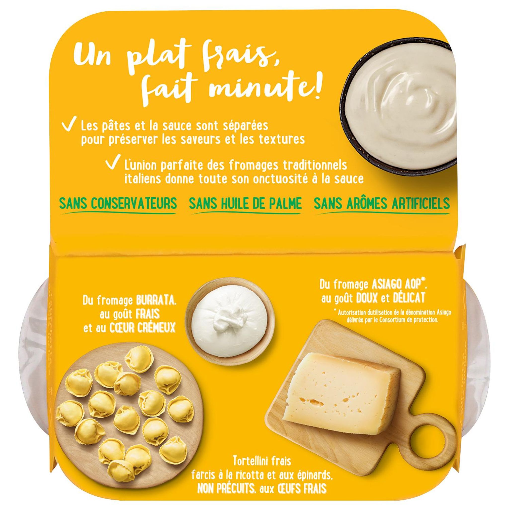 Voir la diapositive 4 : RANA Frais Minute Tortellini ricotta et épinards aux fromages 1 part 340g