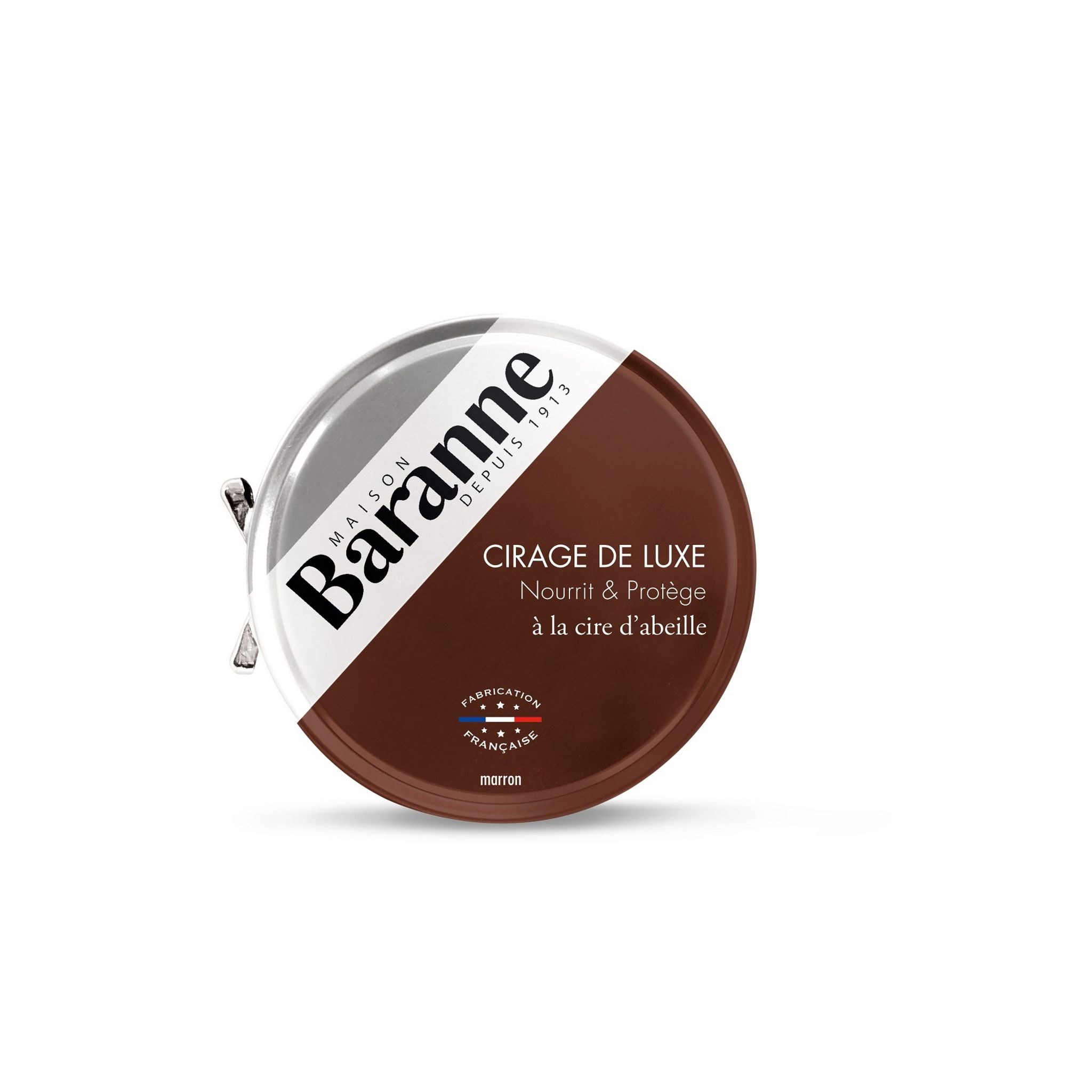 BARANNE Cirage de luxe à la cire d'abeille marron 75ml