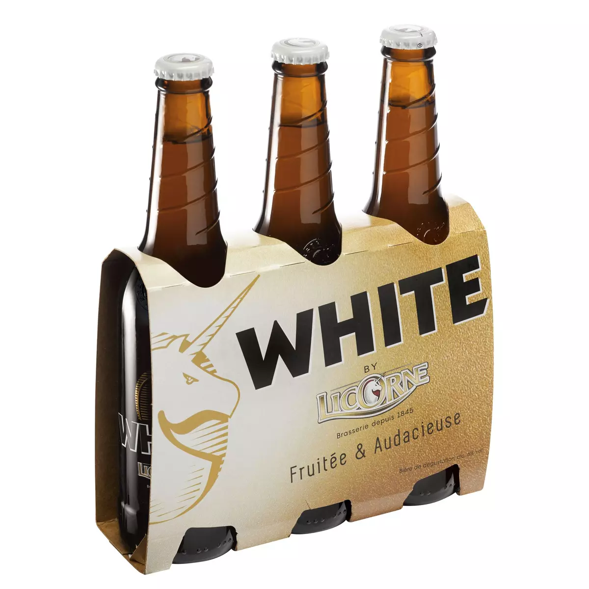 LICORNE Bière blonde White fruitée 6% bouteilles 3x33cl