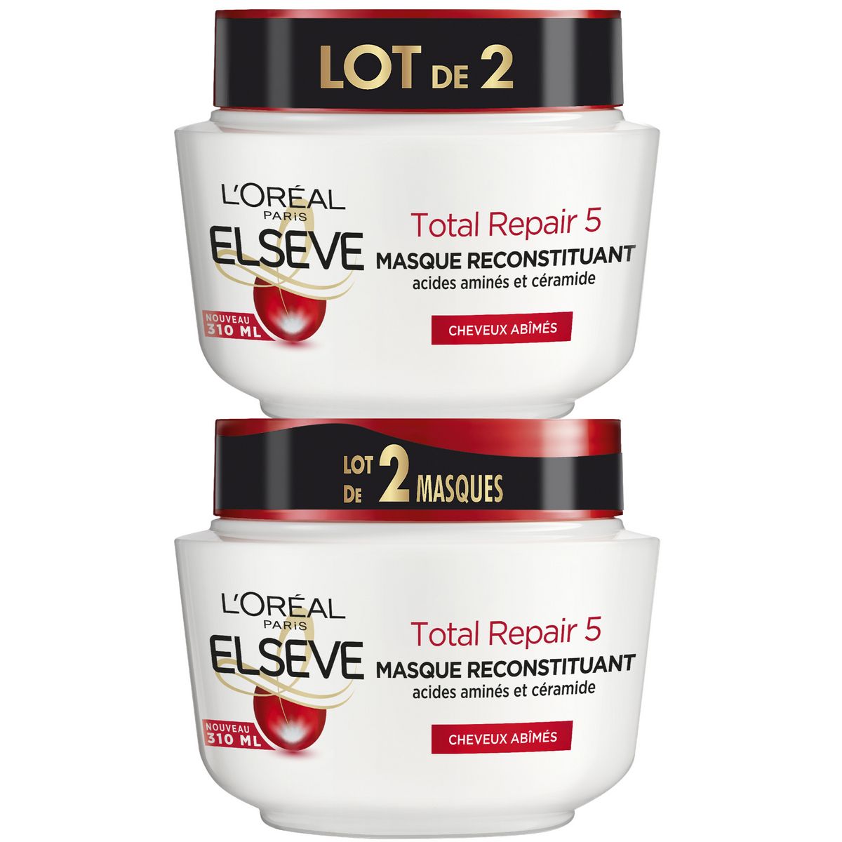ELSEVE Total repair 5 Masque reconstituant cheveux abimés   2x310ml
