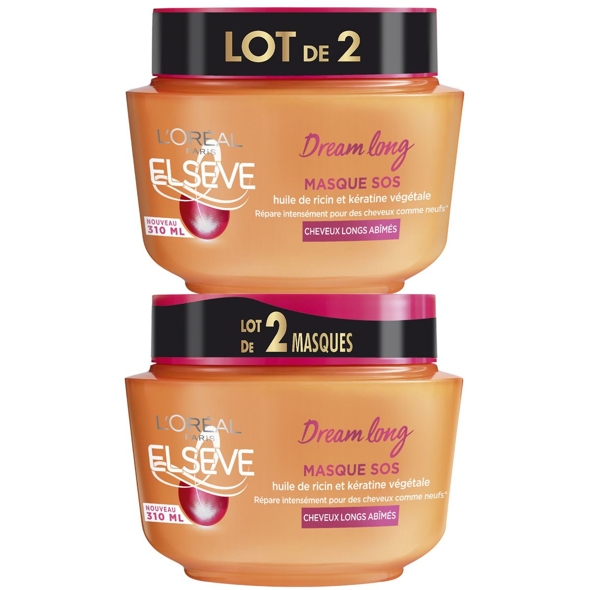 ELSEVE Dream Long Masque SOS cheveux long et abimés  2x310ml