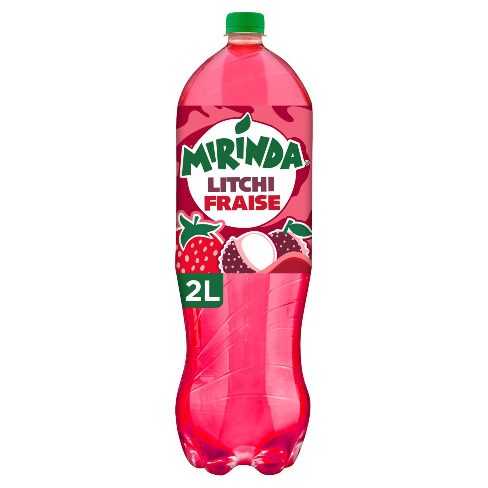 MIRINDA Boisson gazeuse goût fraise litchi 2l