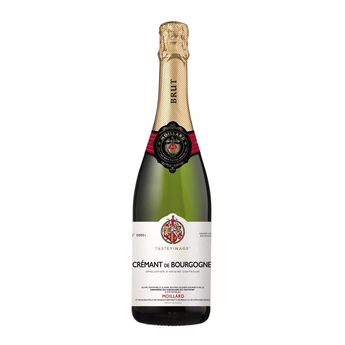 AOP Crémant de Bourgogne Tastevinage Moillard brut 75cl