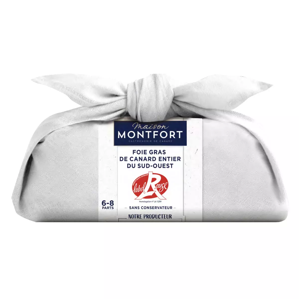 MAISON MONTFORT Foie gras de canard entier du Sud-Ouest Label Rouge 6-8parts 250g