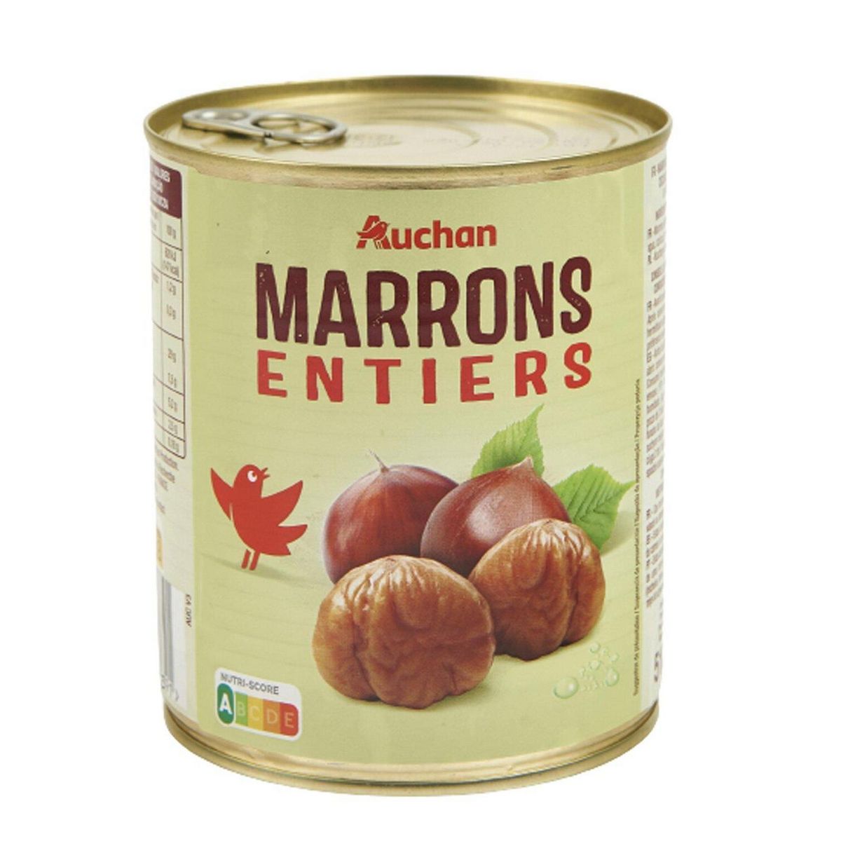 AUCHAN Marrons entiers à l'étuvée 510g