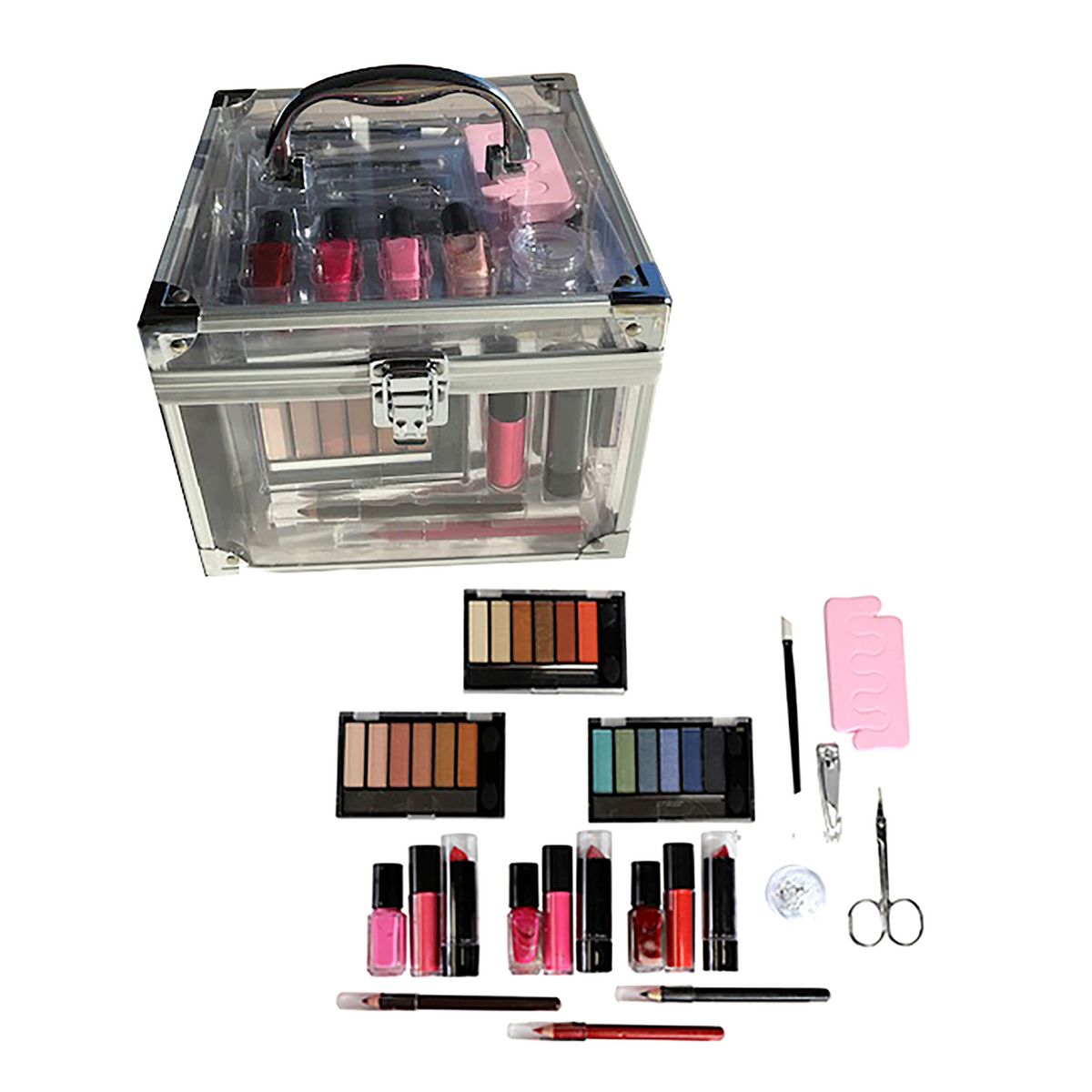 PARISAX BEAUTY Coffret vanity de maquillage  20 produits / accessoires 1 vanity
