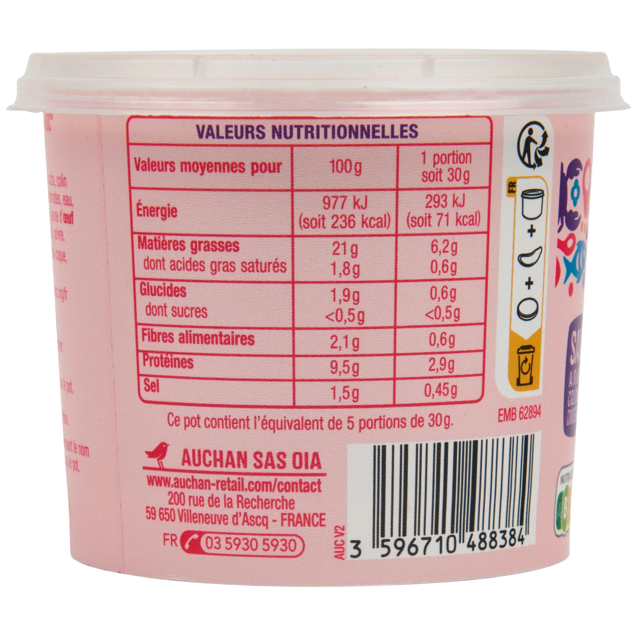 Voir la diapositive 2 : AUCHAN Rillettes de homard 150g
